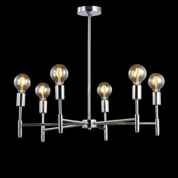 Turing 28.5" Adjustable Height Metal LED Chandelier - JONATHAN Y